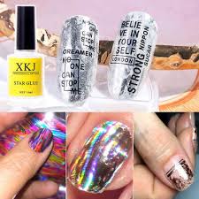 nail glue manicure nail print starry