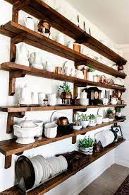 Farmhouse Style Dining Room Shelves