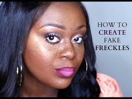 fake freckles on dark skin makeup