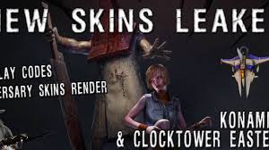 June 2020 edited june 2020 in general discussions (this has been brought to light to me. Dead By Daylight Upcoming Skins Leaked Also Legendary Konami Code Clocktower Easter Eggs Instructions Cross Play Code Leaked Anniversary Skins Renders Leaksbydaylight