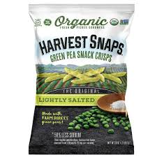 harvest snaps organic green pea snack