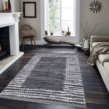 Leather Rug Grey White Colour Rugs For