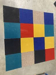 patchwork carpet tiles mixed colours