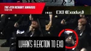160410 Luhan Reaction To Exo The 4th Vchart Awards Music