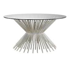 Brookland Round Silver Rods Coffee Table
