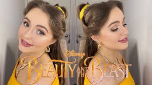 belle inspired makeup and hair tutorial