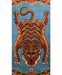 human made tiger rug guru tiger rug