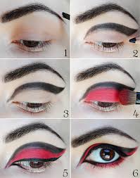 gothic red black eye look for