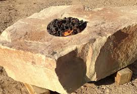 Natural Stone Outdoor Fireplace Fire Pit