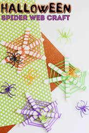 popsicle stick spider web craft