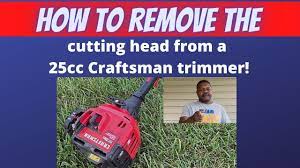 How to Remove the Head from a 25cc Craftsman Trimmer - YouTube