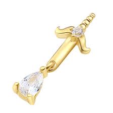 china 14k solid gold piercing