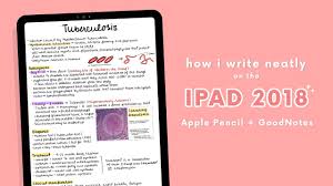 Goodnotes has a dedicated shapes tool, which after their latest update, you don't need anymore. How I Write Neatly On The Ipad Goodnotes Apple Pencil Youtube