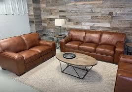 bari chestnut leather sofa set
