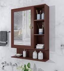 brown engineered wood bathroom cabinet