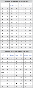 International Bra Size Chart Translation Pricestyle