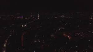 drone flight over the night city