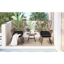 Pe Wicker Outdoor Patio Arm Chairs