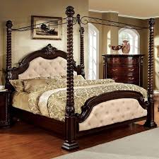 Queen Canopy Bed Ivory Queen