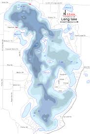 Long Lake Map Grand Traverse County Michigan Fishing