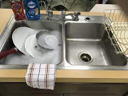 double bowl sink in the kitchen