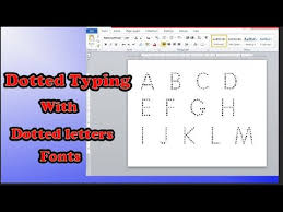type dotted words in microsoft words