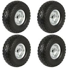 4 Pack 10 Solid Rubber Tyre Replacement