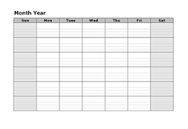 Blank Calendar Template Free Printable Blank Monthly Calendars