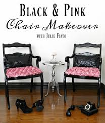 Black Pink Chair Makeover Redhead