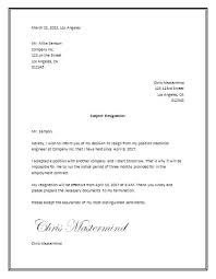 Microsoft Word Resignation Letter Template Letter Of Resignation