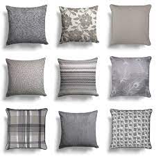 grey cushion covers charcoal silver