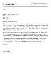 Sample Cover Letters For Administrative Jobs Simple Job Application