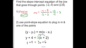 5 9 Finding Equation Of Line When Given