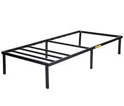 slat bed frame black steel twin