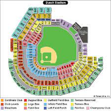 busch stadium seating chart busch