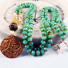 handmade boho knotted long necklace