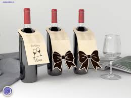 Wine Bottle Gift Tag Graphic By Cutwood