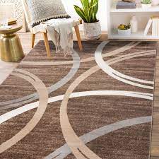 rug area rugs modern wavy circles