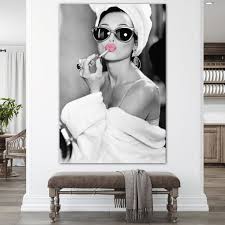 Audrey Hepburn Style Art Hepburn Pink