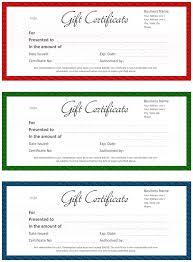 official gift certificate template for word