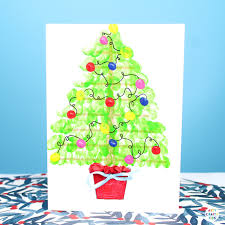 Diy Fingerprint Christmas Tree Card Arty Crafty Kids