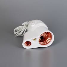 White E 26 Pull Cord Lamp Socket With E 12 Accessory Night Light With 1 8ips Threaded Cap
