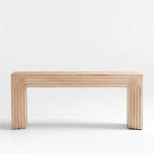 natural pine wood console table