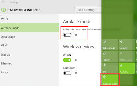 windows 10 airplane mode on or off