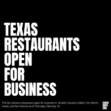 texas restaurants open during winter