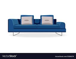 Blue Sofa Isolated Comfortable Couch