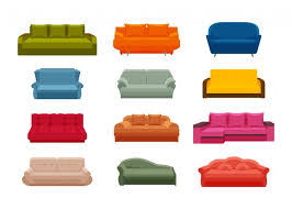Premium Vector Colorful Icon Sofa Set