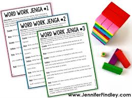 Click on the link that would allow you play the game you want (i.e. Word Work Activities With Jenga Free Printables Teaching With Jennifer Findley