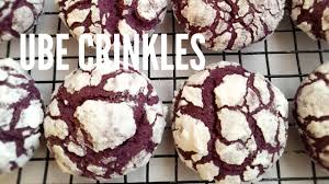 ube purple yam crinkles ube cookies