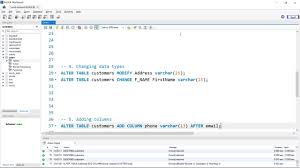 in mysql workbench